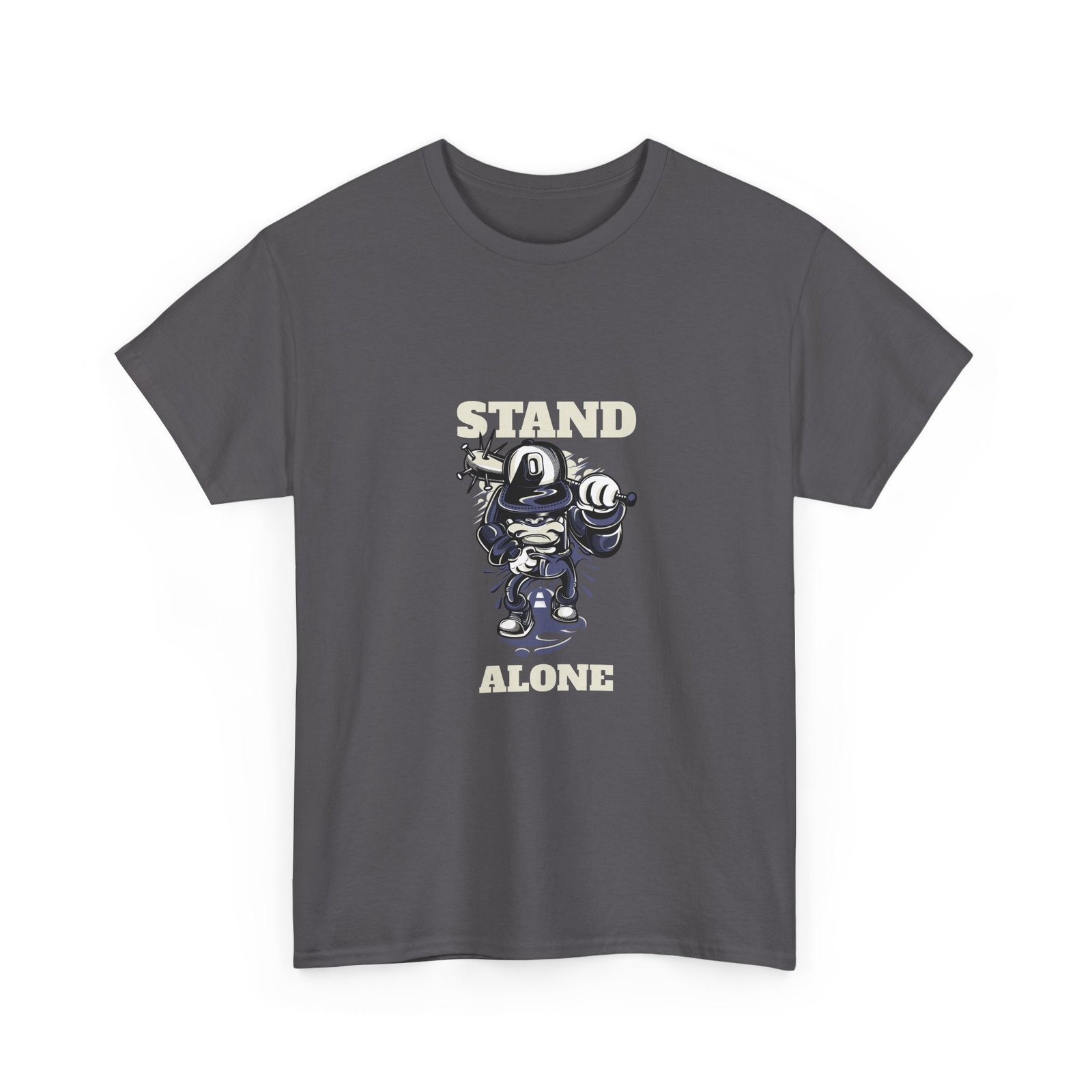 Stand Alone Robot Illustration Featuring a Lonely Futuristic Machine - T-shirt - Image 7