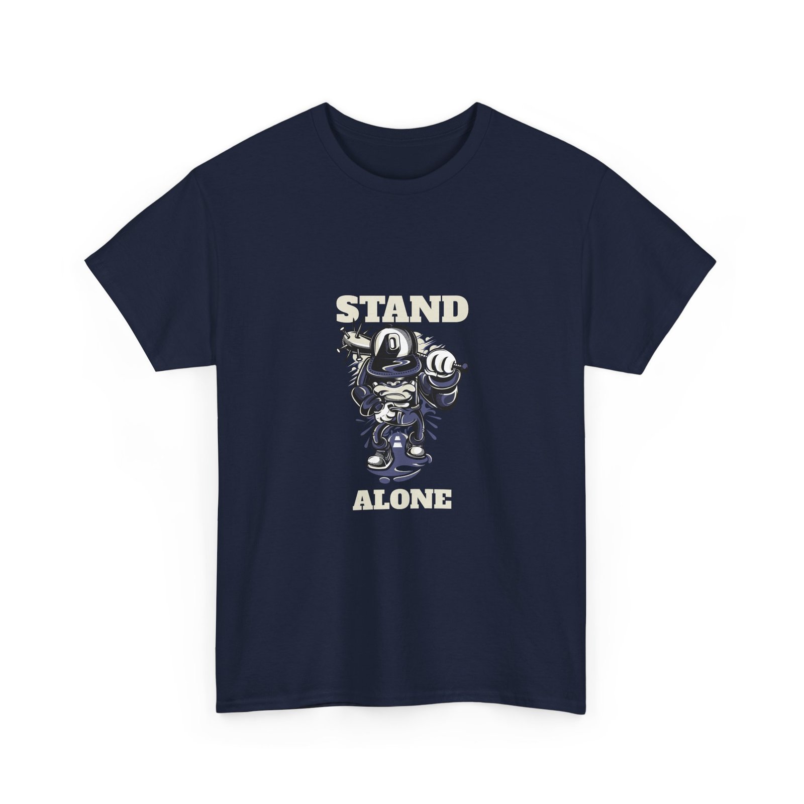 Stand Alone Robot Illustration Featuring a Lonely Futuristic Machine - T-shirt - Image 11