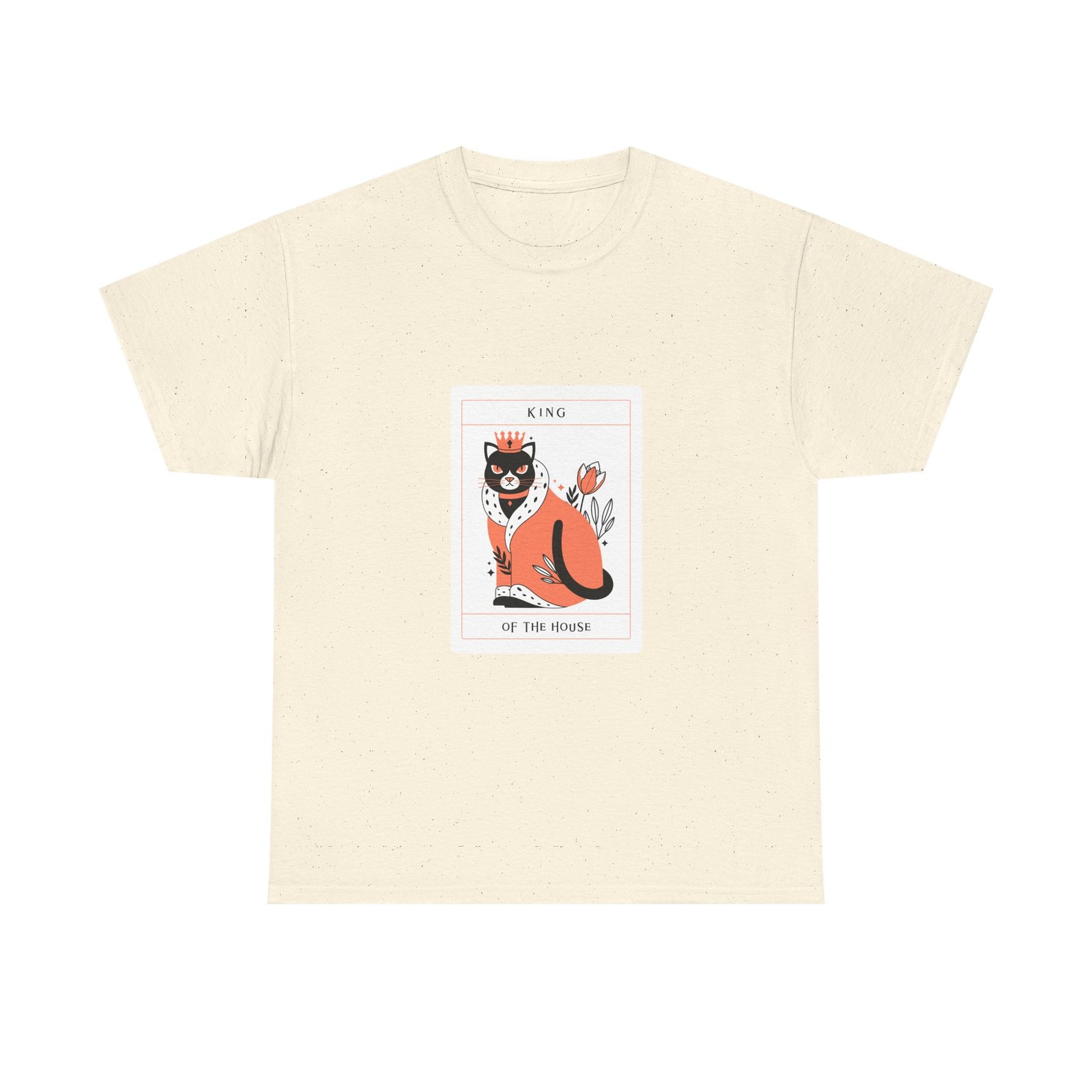 King Of The House Cat Royal Crown Illustration - T-shirt - Image 5