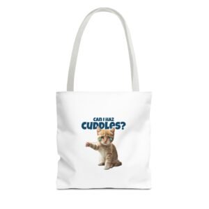 Cute Can I Haz Cuddles Cat Adorable Cartoon Design - Tote Bag