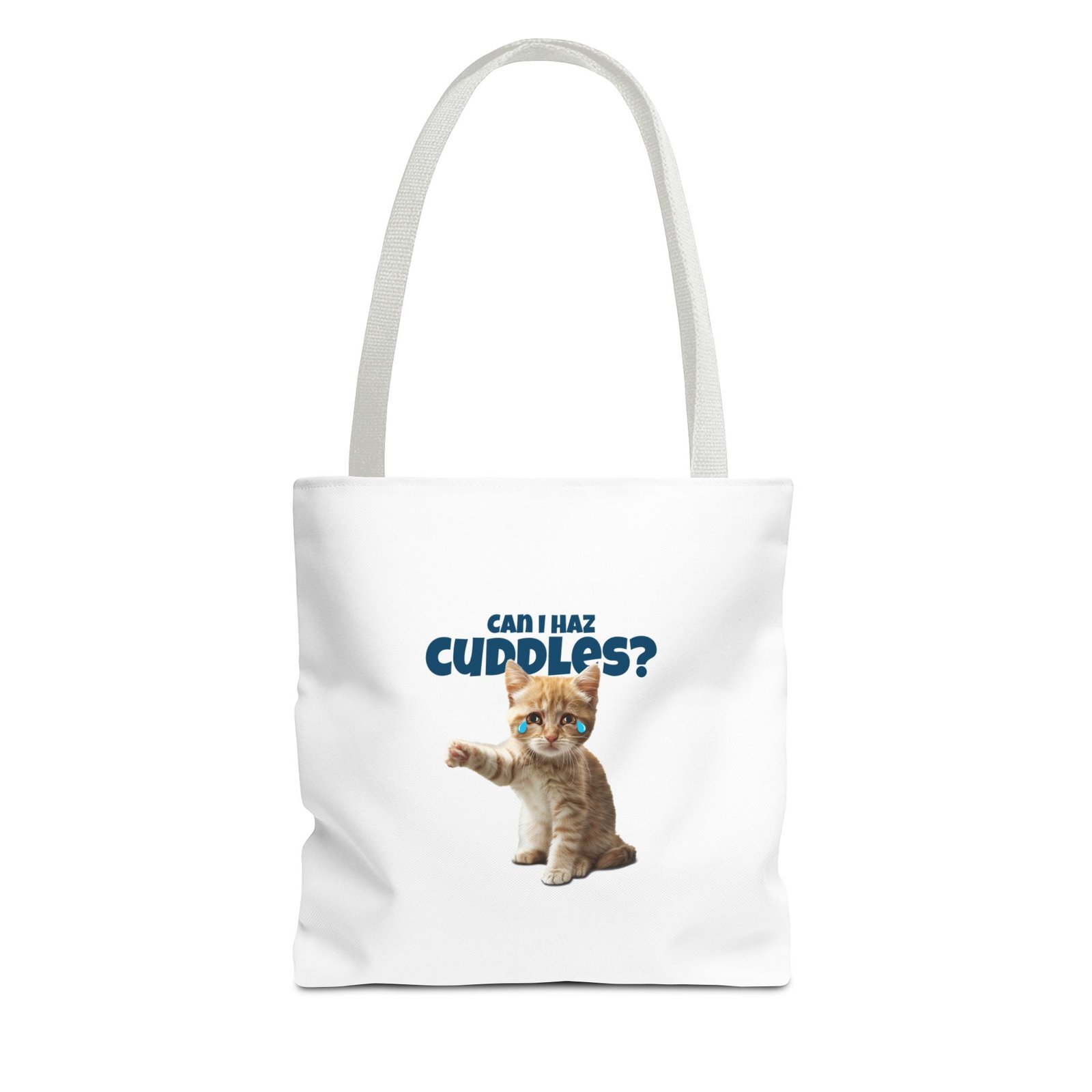 Cute Can I Haz Cuddles Cat Adorable Cartoon Design - Tote Bag